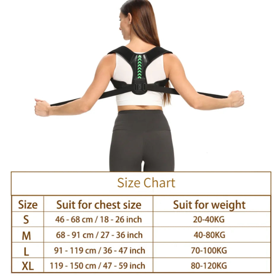 Adjustable Back Shoulder Posture Corrector for Home Office Use