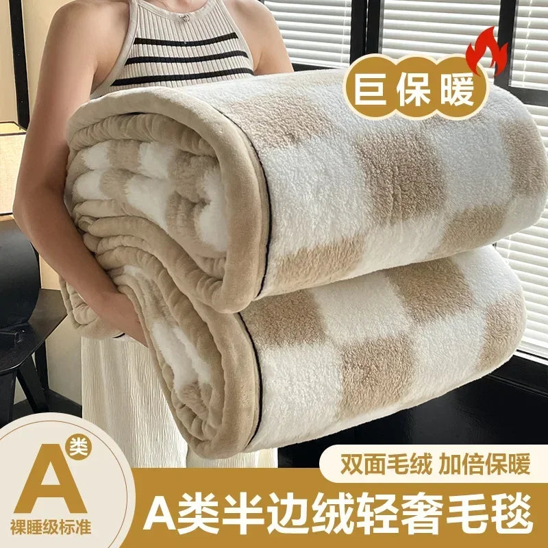 2024 New Class A Cotton Velvet Light Luxury Blanket