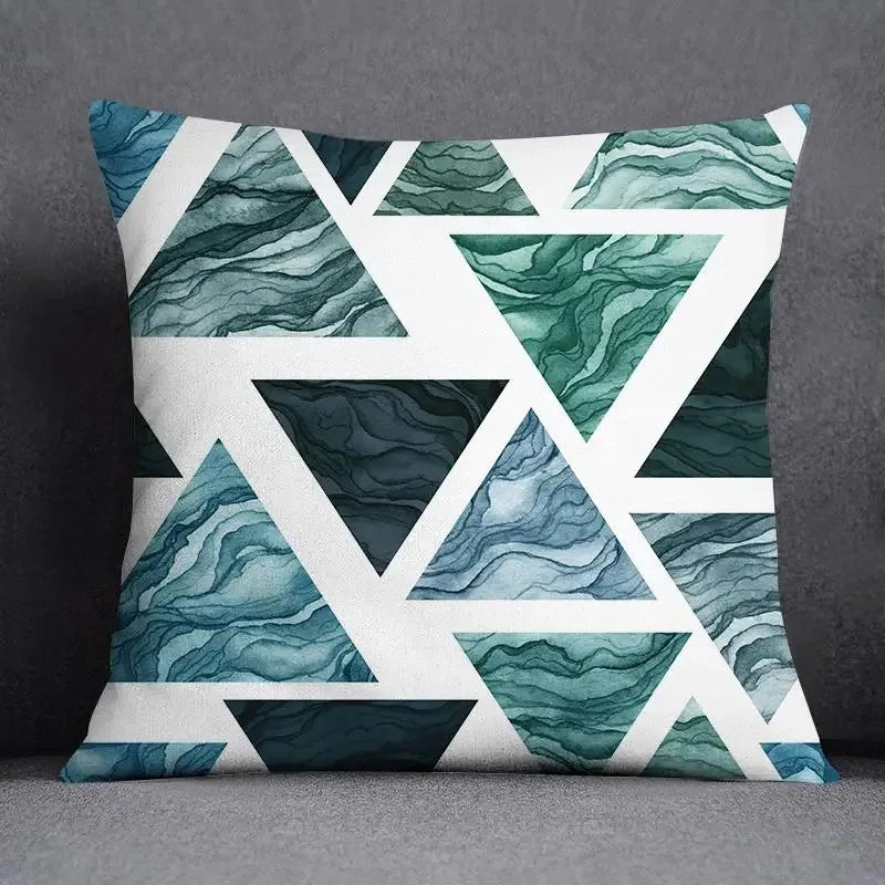 Dark Green Floral Animal Pattern Pillowcase for Home Decor