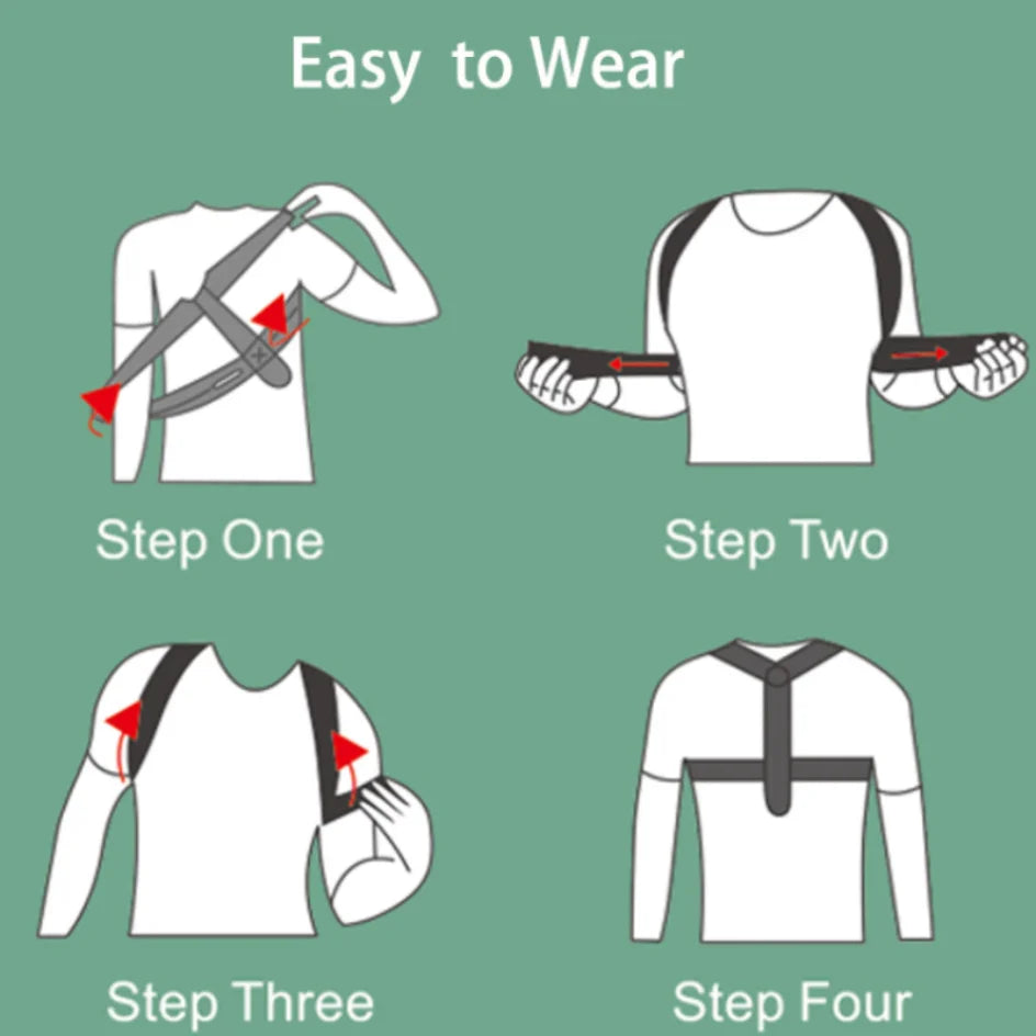 Adjustable Back Shoulder Posture Corrector for Home Office Use