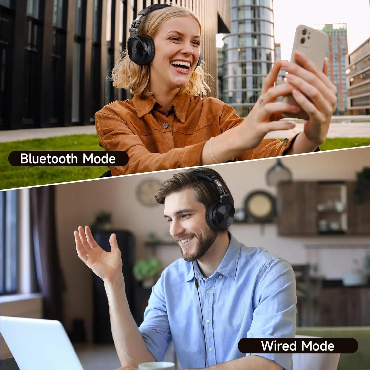 Oneodio Bluetooth Wireless Headphones With Microphone 110Hr Battery