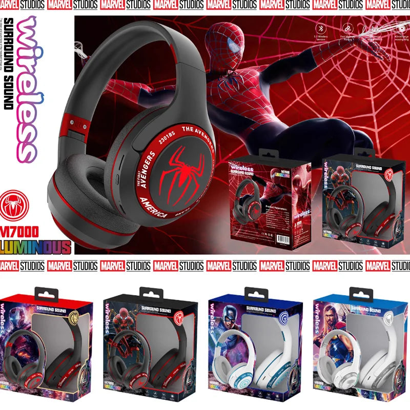 Marvel Spider Man Bluetooth Headphones with Noise Cancellation