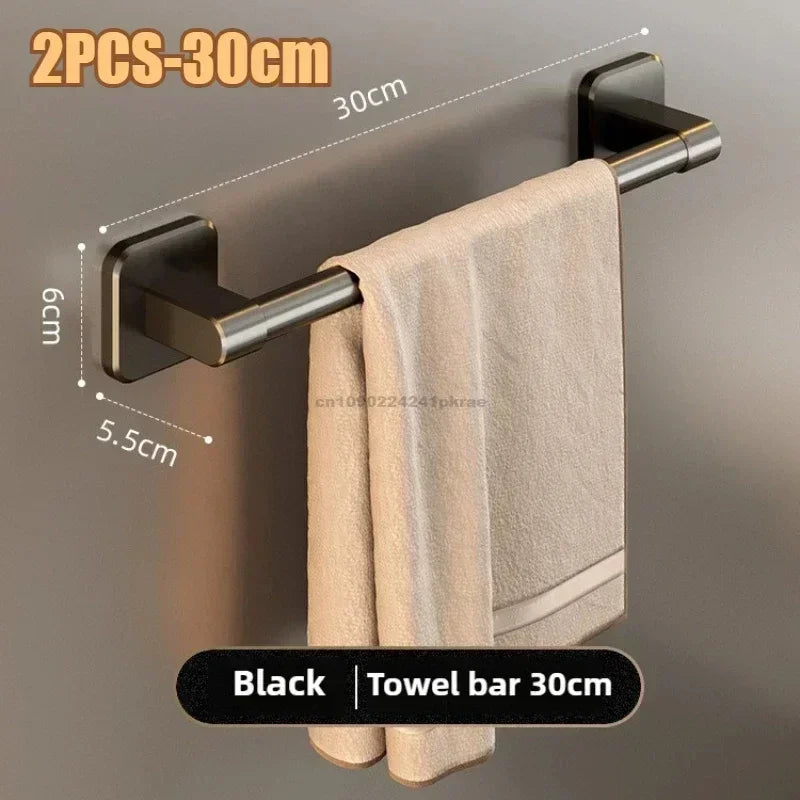 6pcs Bathroom Towel Rack Self-Adhesive No Drill Holder