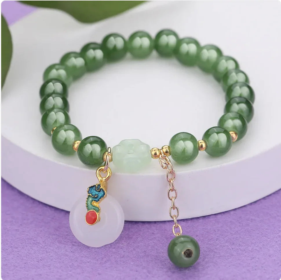 Ethnic Aventurine Bracelet with Vibrant Glass Beads