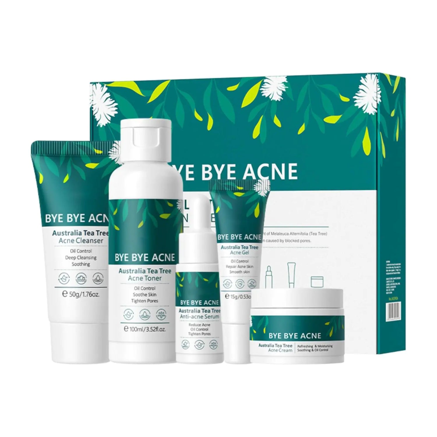 Tea Tree Acne Treatment Skin Care Set for Teens