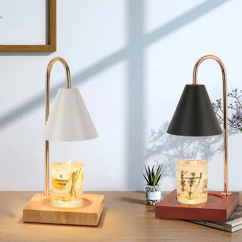 Table Lamp Melting Candles for Cozy Ambiance and Elegance