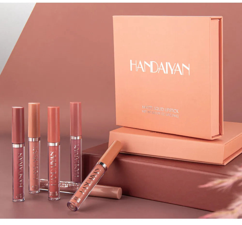 HANDAIYAN Matte Liquid Lipstick Set - Vibrant Long-Lasting Colors