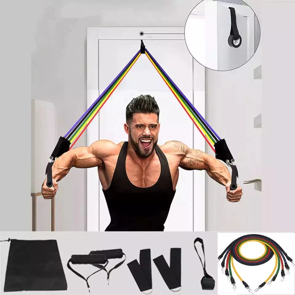 Versatile 11 Pcs Resistance Band Elastic Pull Rope Set