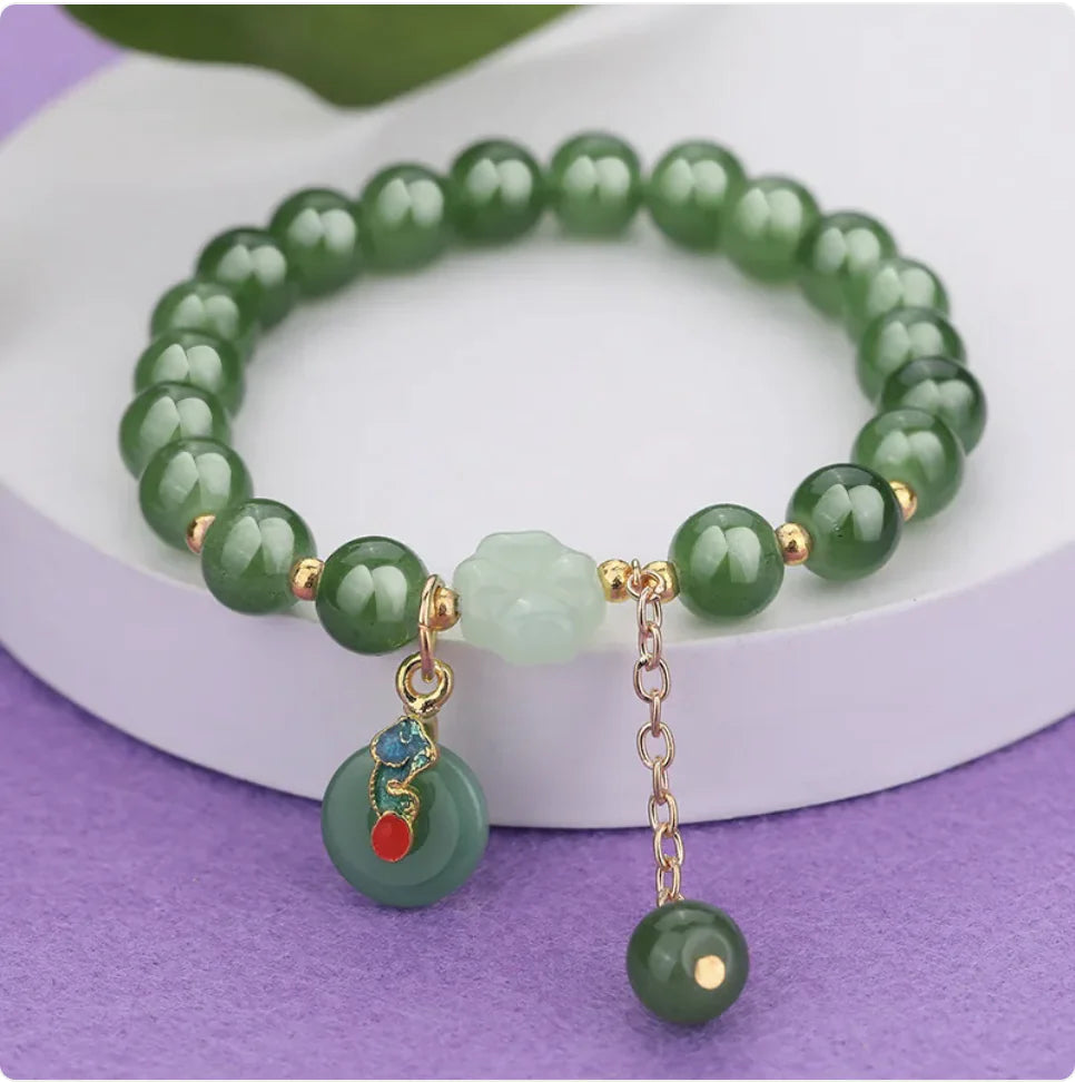 Ethnic Aventurine Bracelet with Vibrant Glass Beads