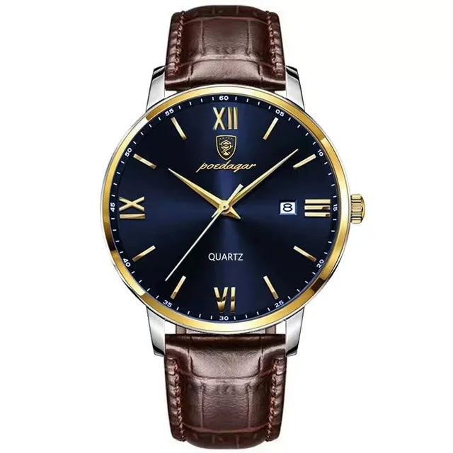 Leather Men Quartz Luxury Watches for Timeless Elegance