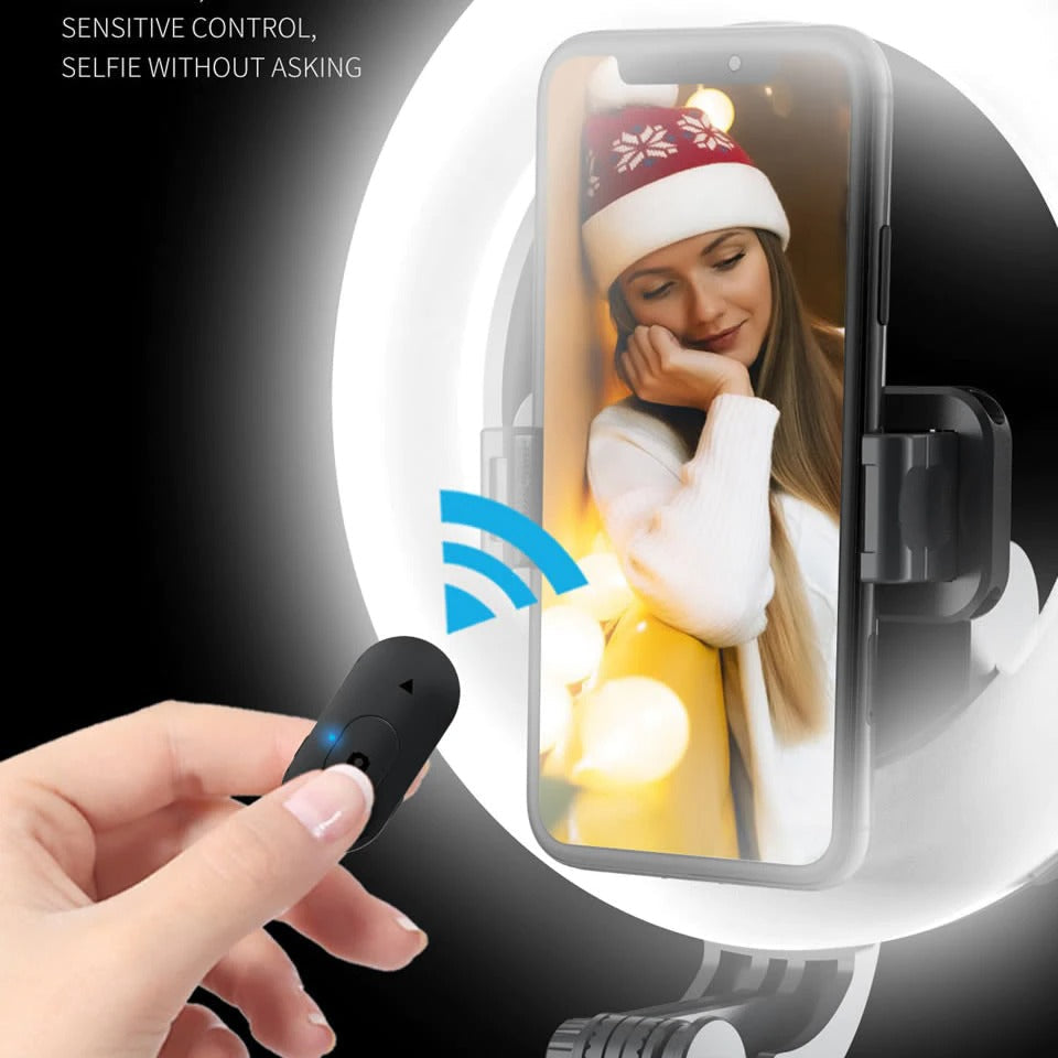 4-in-1 Wireless Selfie Stick Tripod with Ring Light Magic