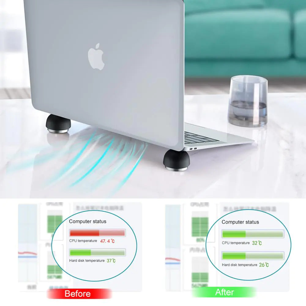 Mushroom Laptop Stand for Ergonomic Comfort and Cooling