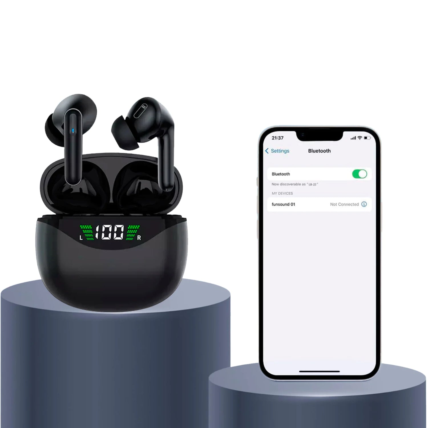 Bluetooth Earbuds Headset 5.3 Wireless Noise Cancelling TWS Waterproof