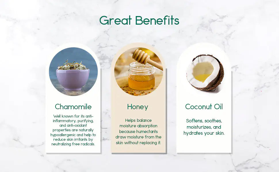 Renewing Soap Bar - Chamomile, Honey, Coconut Oil Exfoliator
