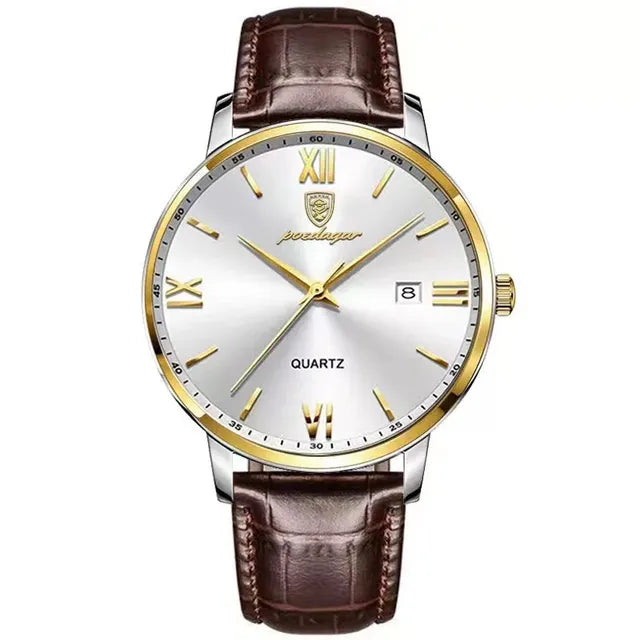 Leather Men Quartz Luxury Watches for Timeless Elegance