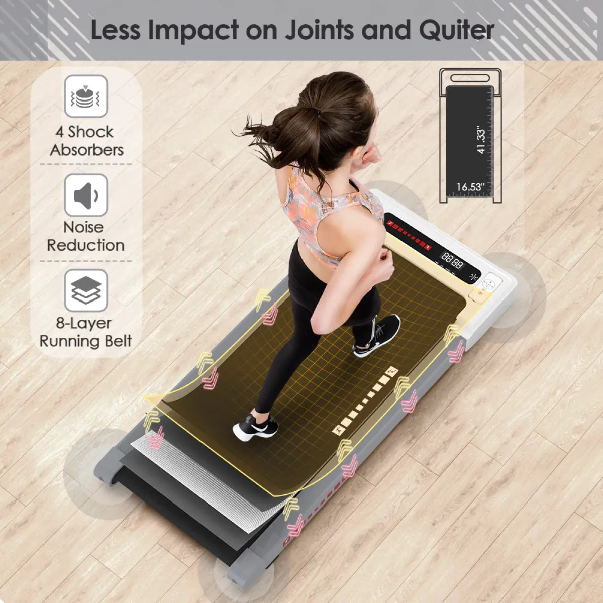 Portable Mini Treadmill for Under-Desk Fitness Workouts
