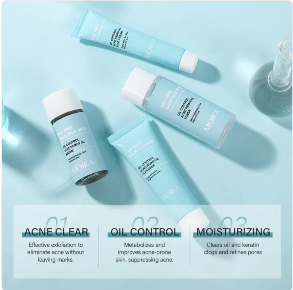 Tea Tree Salicylate Skincare Set for Glowing Complexion