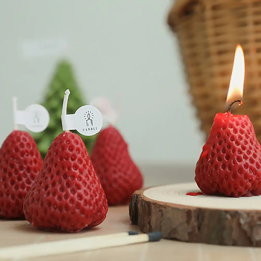 Strawberry Decorative Aromatic Candles for Cozy Ambiance