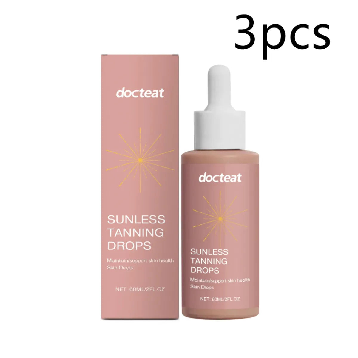 Docteat Herbal Sun Free Tanning Supplement Drops for Natural Glow