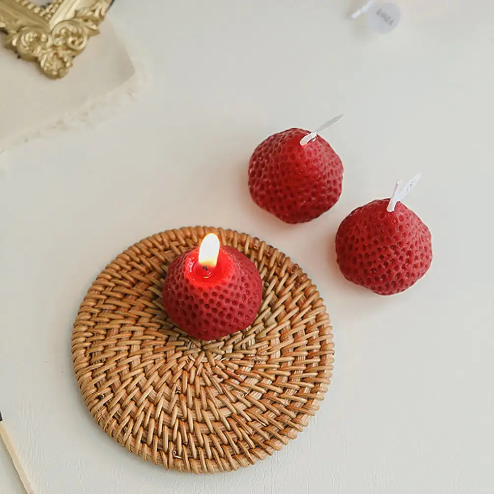 Strawberry Decorative Aromatic Candles for Cozy Ambiance