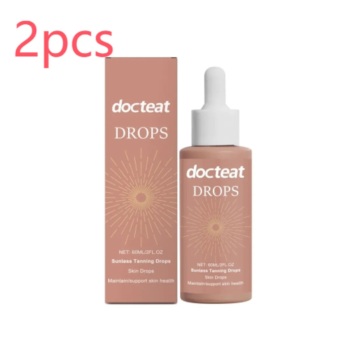 Docteat Herbal Sun Free Tanning Supplement Drops for Natural Glow