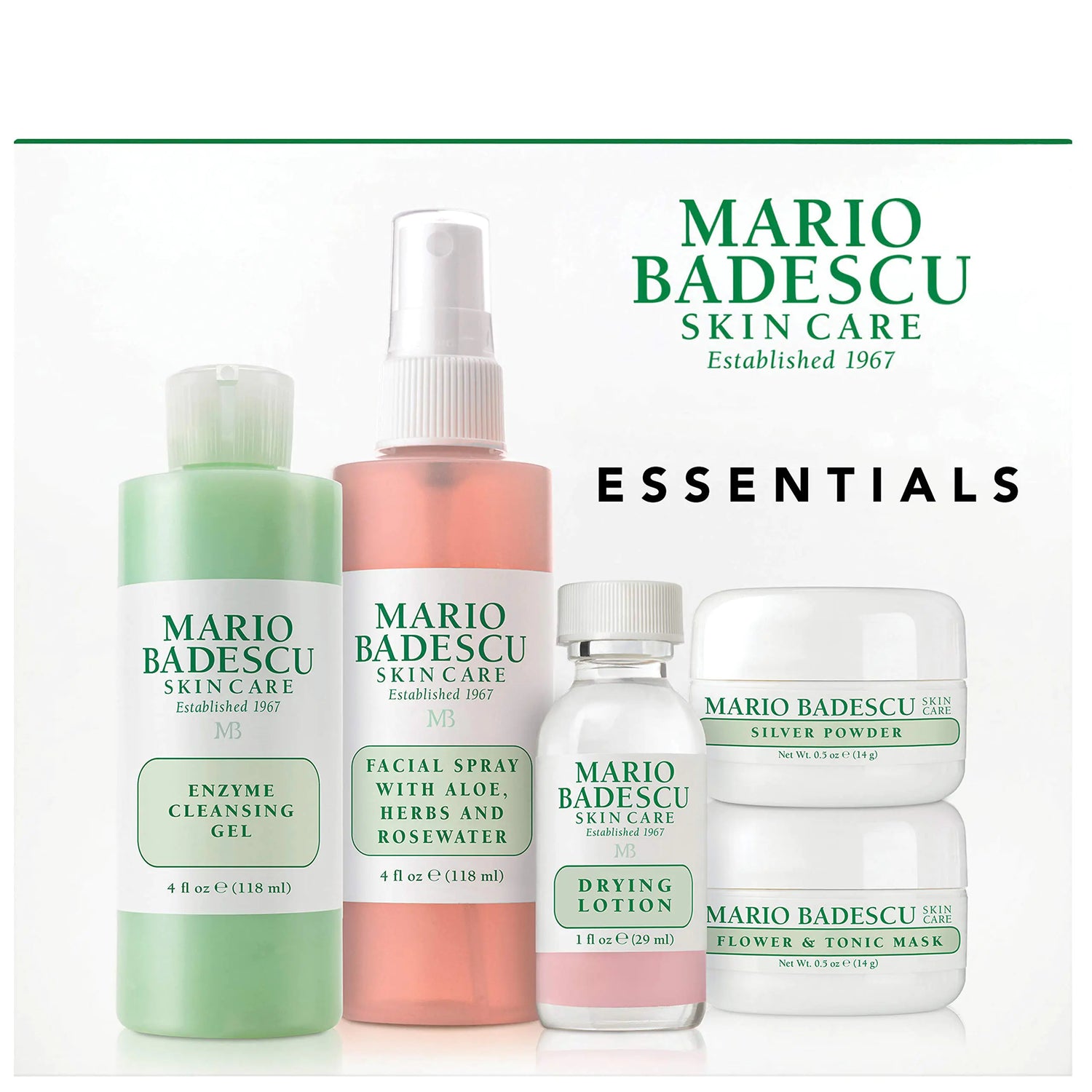 Mario Badescu Essentials 5 Piece Skincare Gift Set