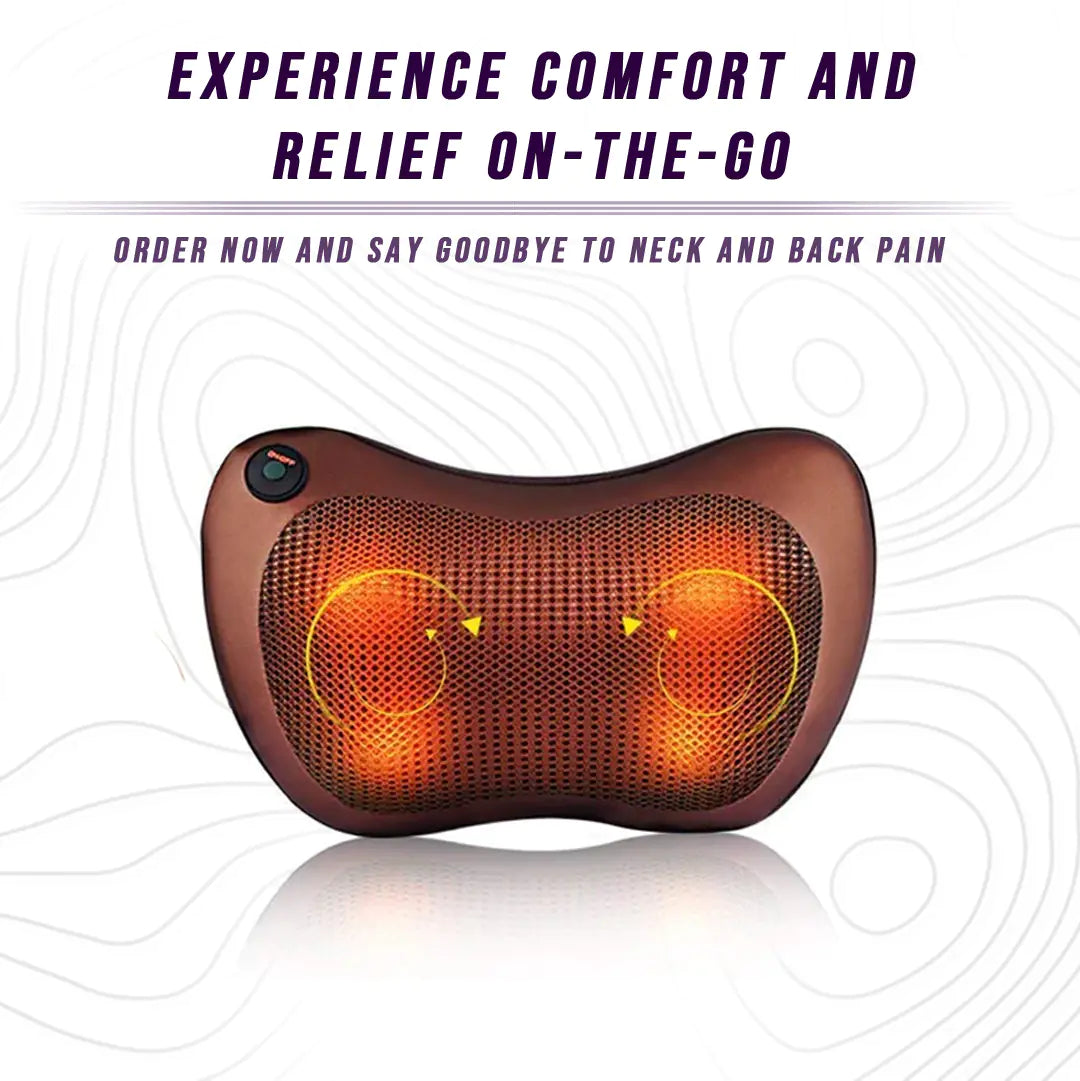 Back and Neck Massage Pillow with Heat Relief