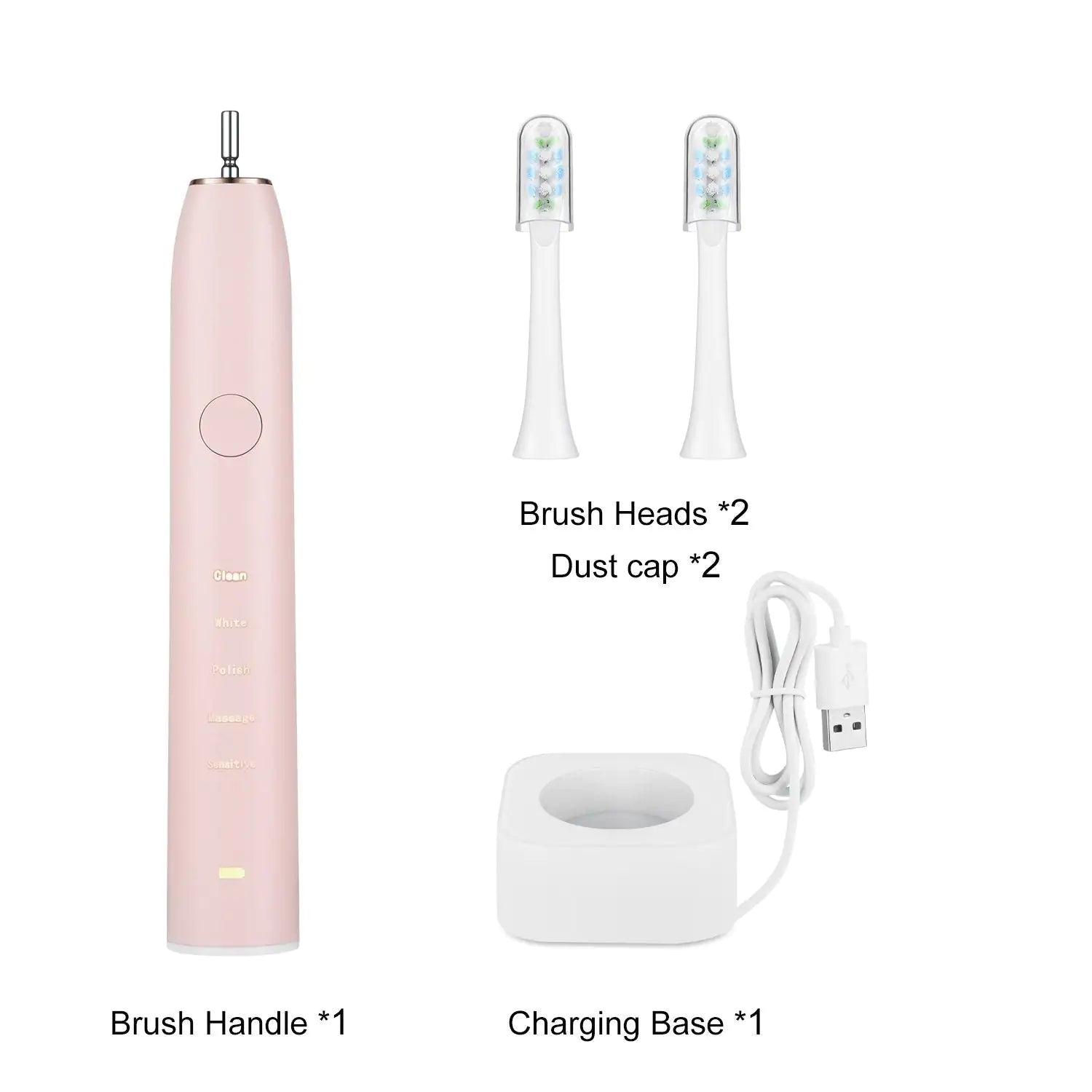 Electric Toothbrush IPX7 Replacement Heads Set for Deep Clean