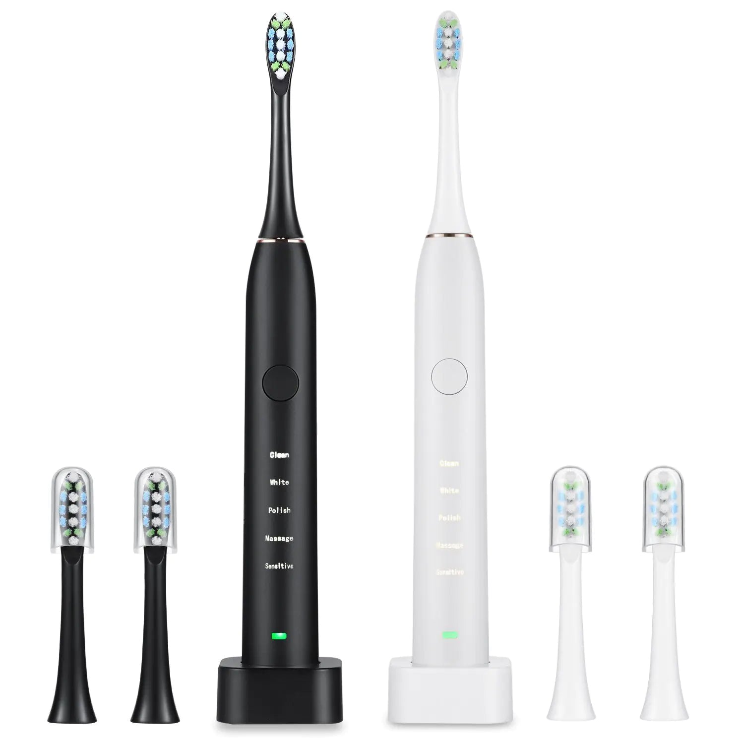 Electric Toothbrush IPX7 Replacement Heads Set for Deep Clean