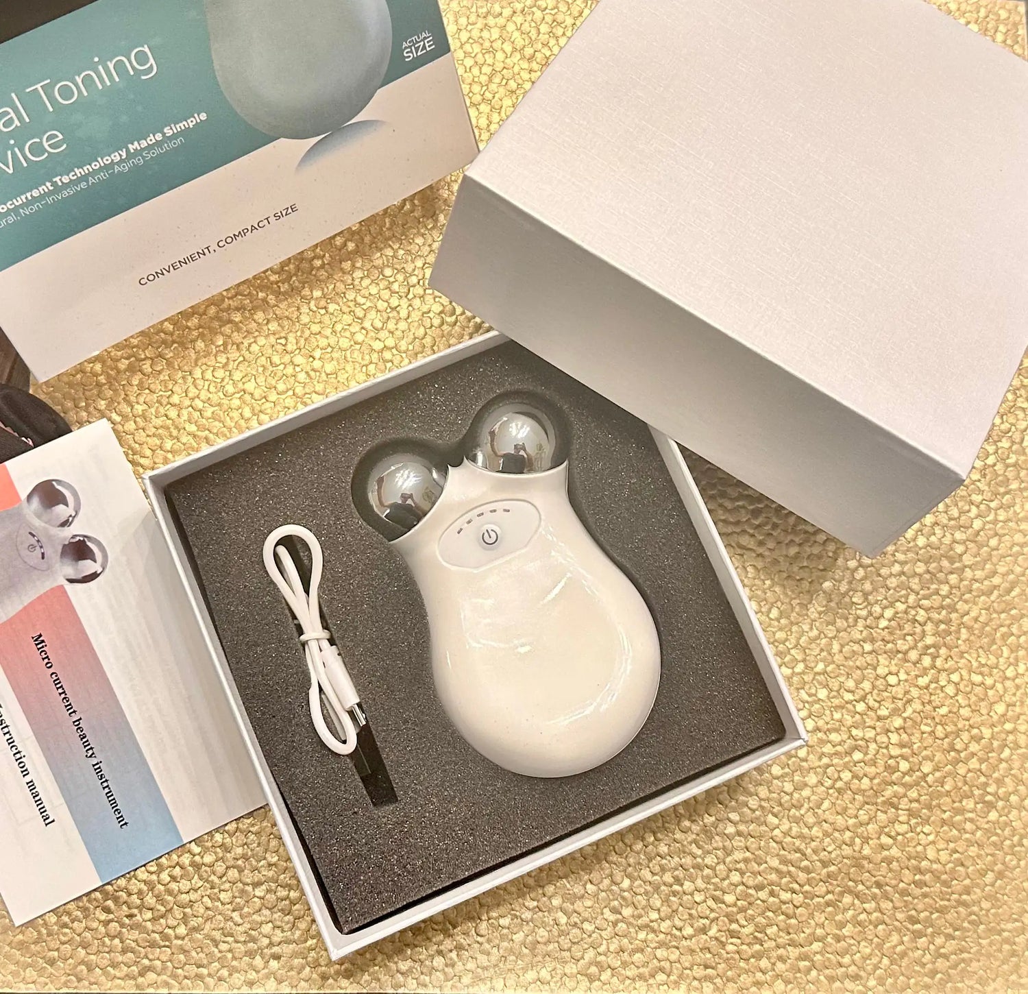 Microcurrent Facial Toning Massager for Youthful Skin
