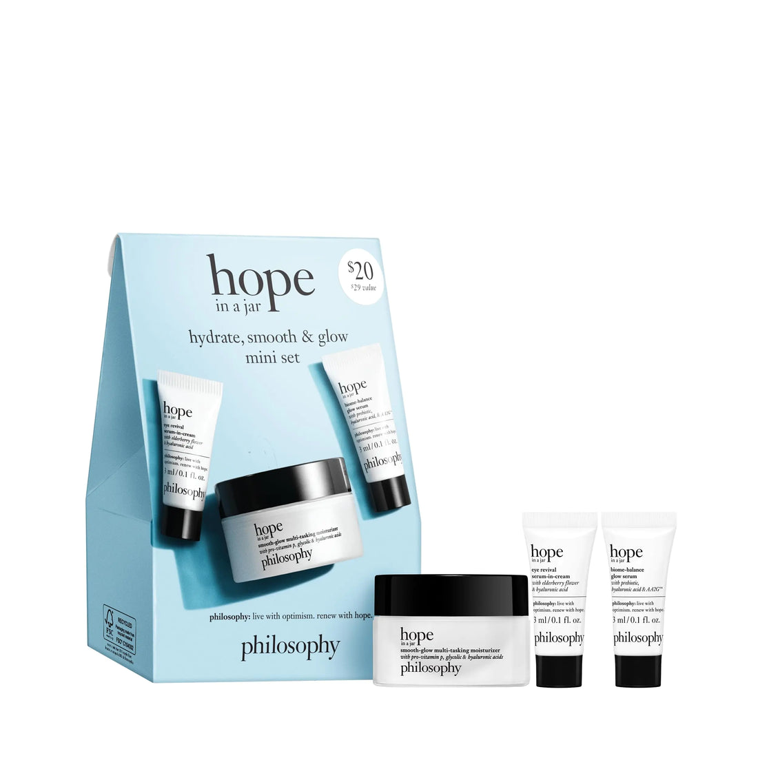Philosophy Hope 3 Piece Skincare Set for Radiant Skin