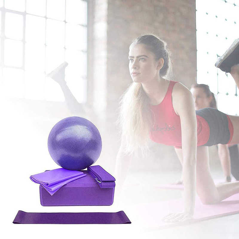 5 Pcs Yoga Equipment Ball Blocks Set for Balanced Practice