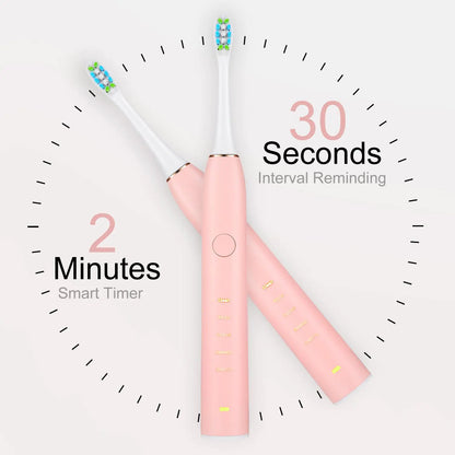 Electric Toothbrush IPX7 Replacement Heads Set for Deep Clean