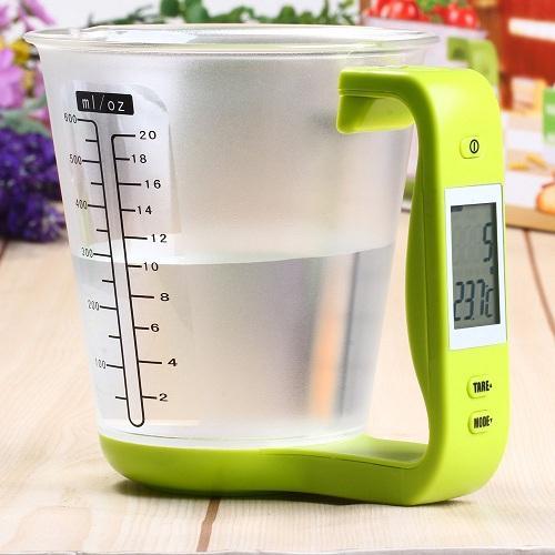 LCD Display Digital Measuring Cup with Temperature Function