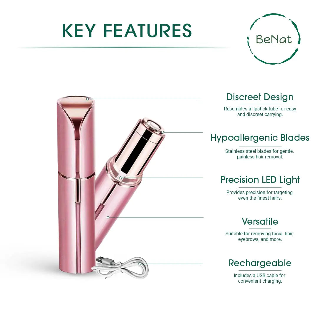 Rechargeable Facial and Eyebrow Hair Removers Set