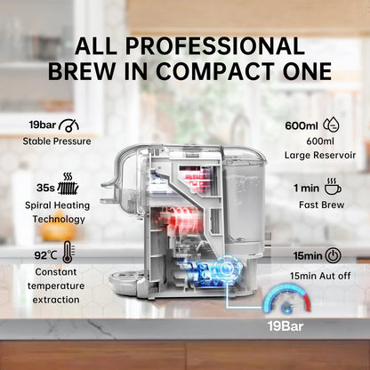 HiBREW Multiple Capsule Coffee Machine 5 in 1 Hot Cold