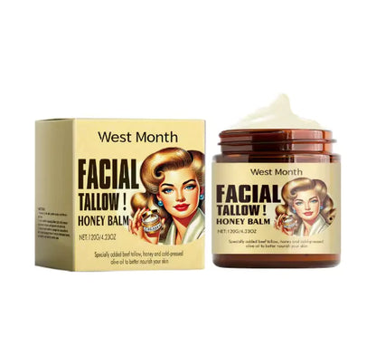 Facial Tallow Honey Balm: Deeply Moisturizing Skincare