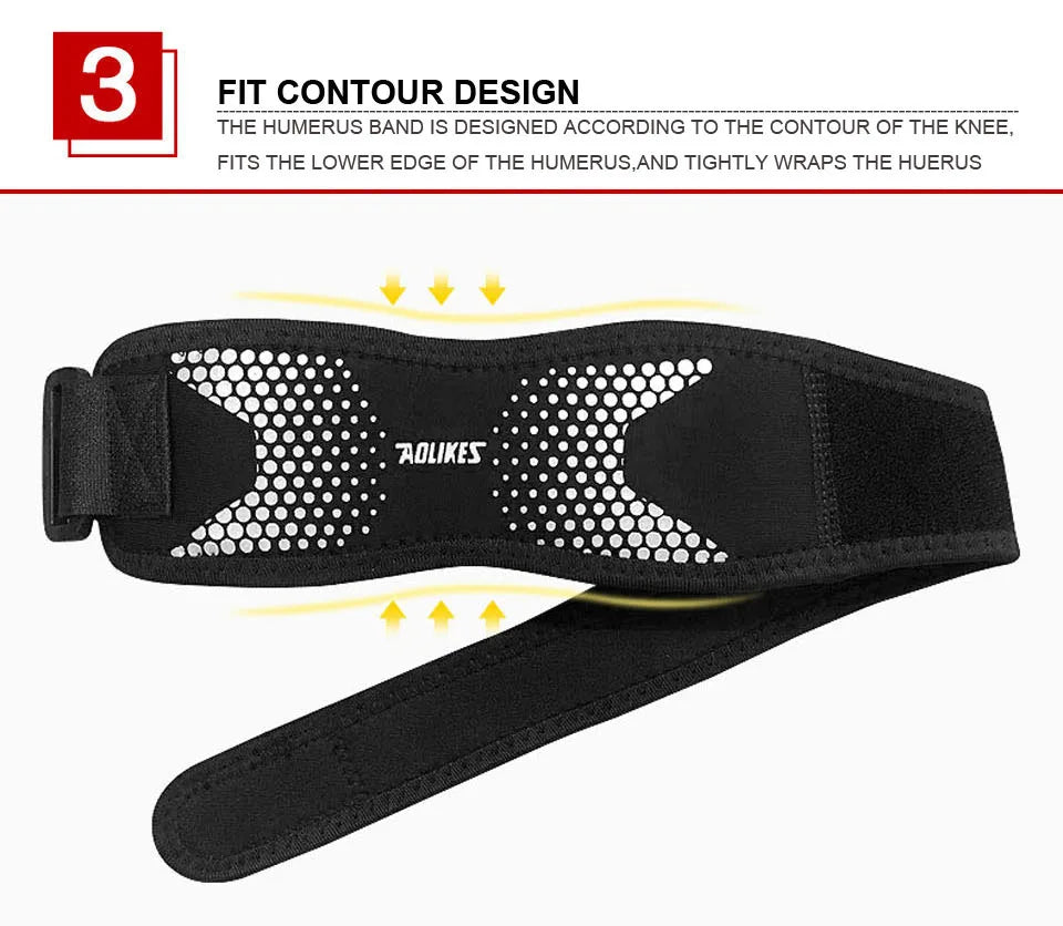 AOLIKES 1PCS Adjustable Knee Pad for Pain Relief Support