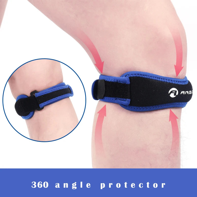 Adjustable 1 Piece Knee Patellar Tendon Support Sleeve