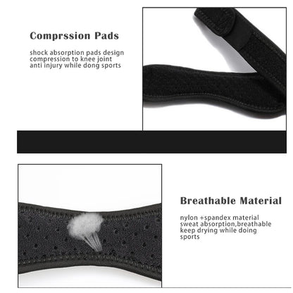 Adjustable 1 Piece Knee Patellar Tendon Support Sleeve