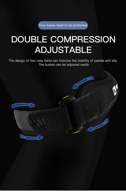 Adjustable 1 Piece Knee Patellar Tendon Support Sleeve