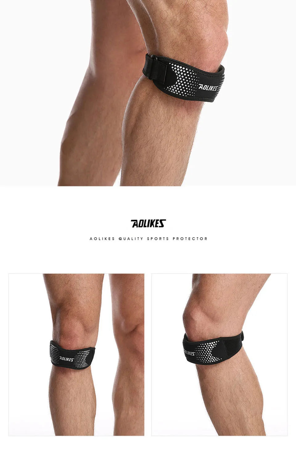 AOLIKES 1PCS Adjustable Knee Pad for Pain Relief Support