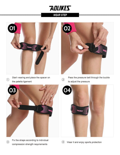 AOLIKES 1PCS Adjustable Knee Pad for Pain Relief Support
