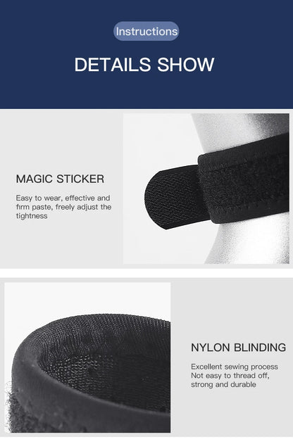 Adjustable 1 Piece Knee Patellar Tendon Support Sleeve