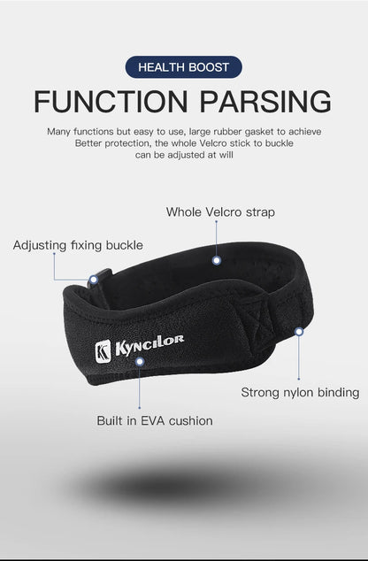 Adjustable 1 Piece Knee Patellar Tendon Support Sleeve
