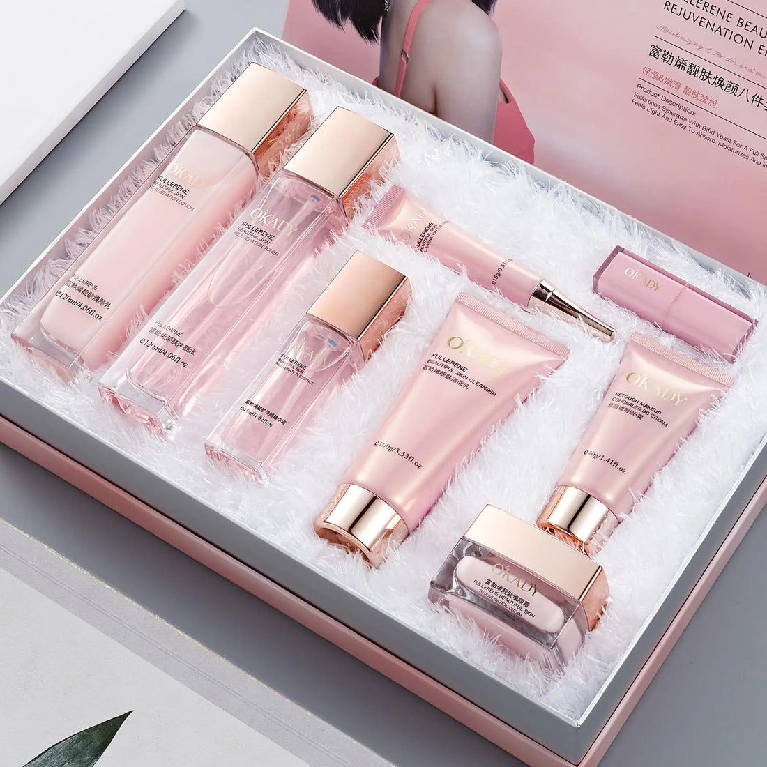 8-Pcs Skincare Set Anti Aging with Vitamin C Peptides