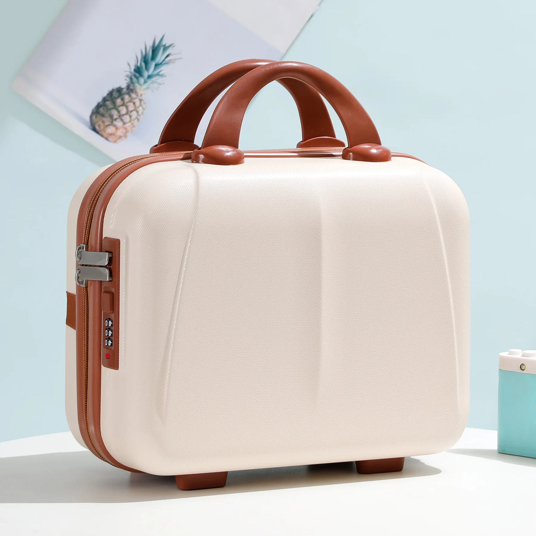 Portable Travel Cosmetic Case With Password Lock Organizer