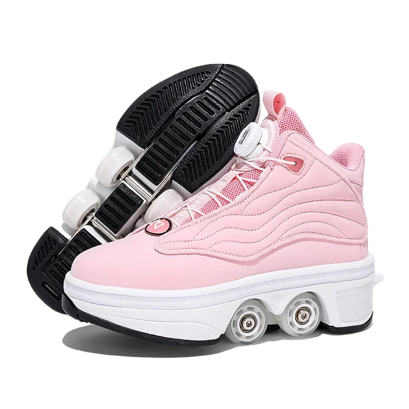 Unisex Automatic Retractable Roller Skates High Sneakers