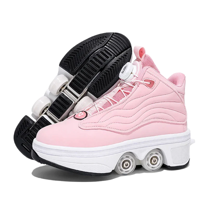 Unisex Automatic Retractable Roller Skates High Sneakers