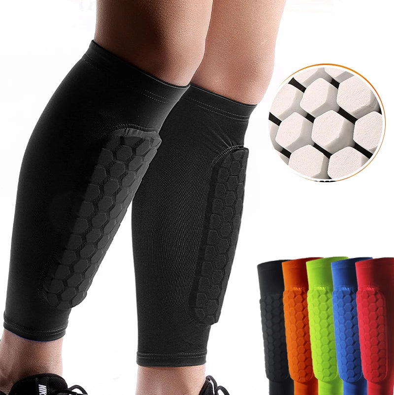 1Pcs Football Shin Guard Socks with Foam Compression Sleeves